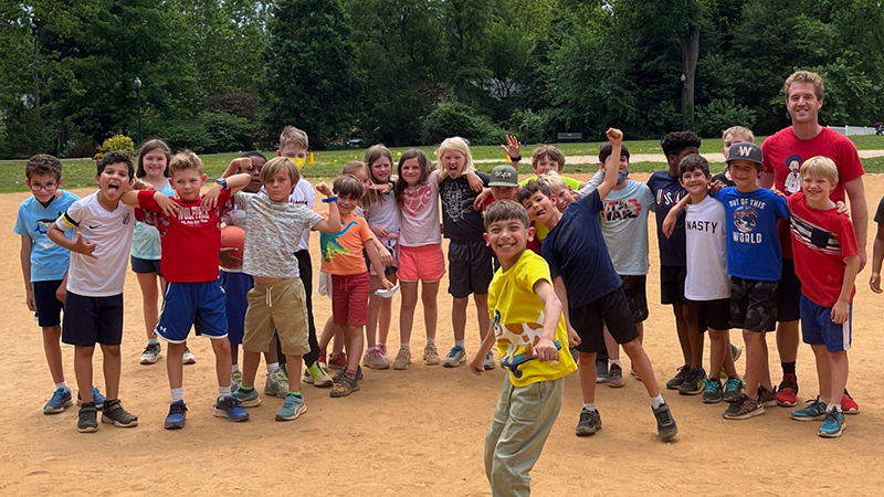 2nd grade kickball crew Coach Zach and Coach Gheo had every day during 2nd grade recess from last year